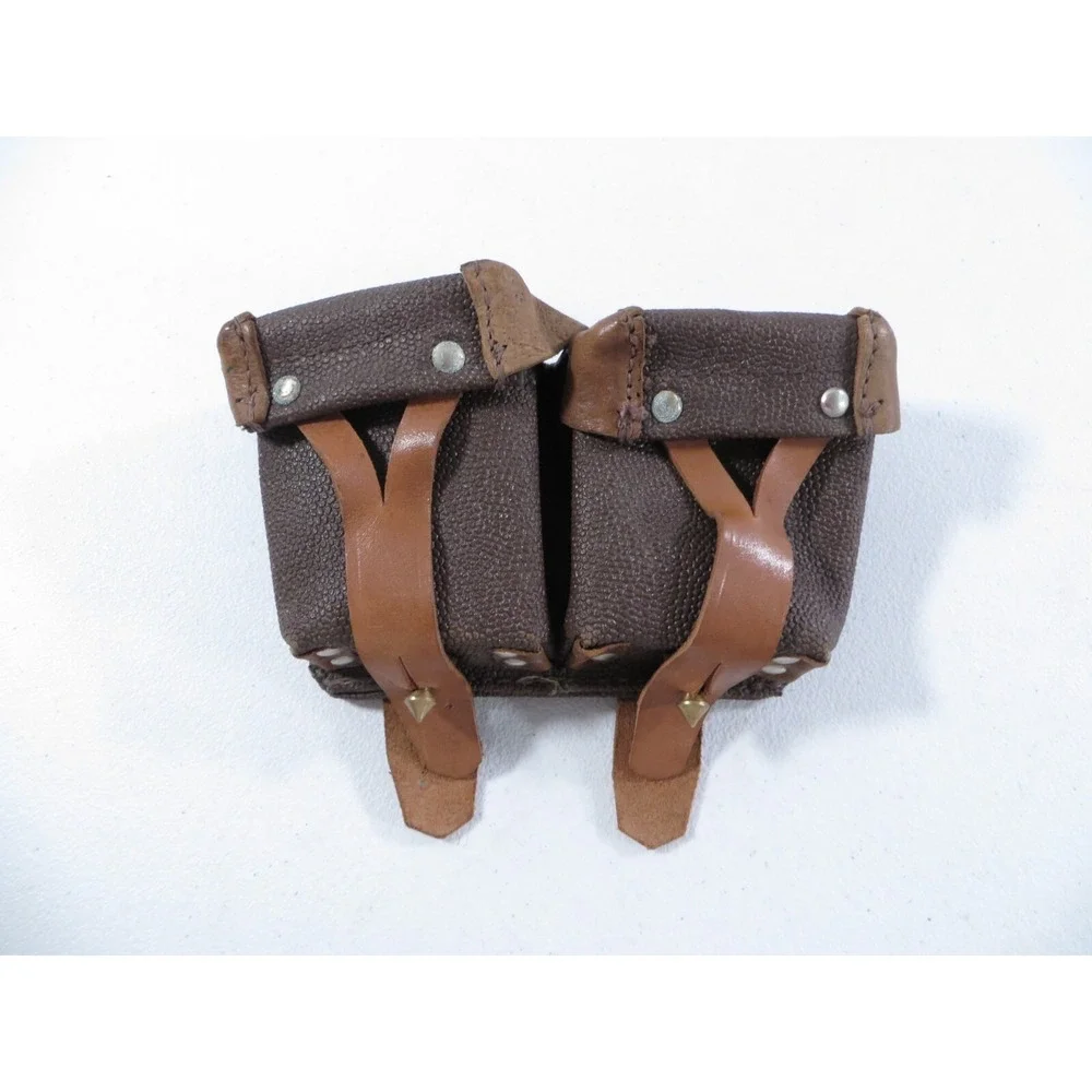 Mosin Nagant Dual Leather Ammo‎ Pouch Russian USSR Dated 1952